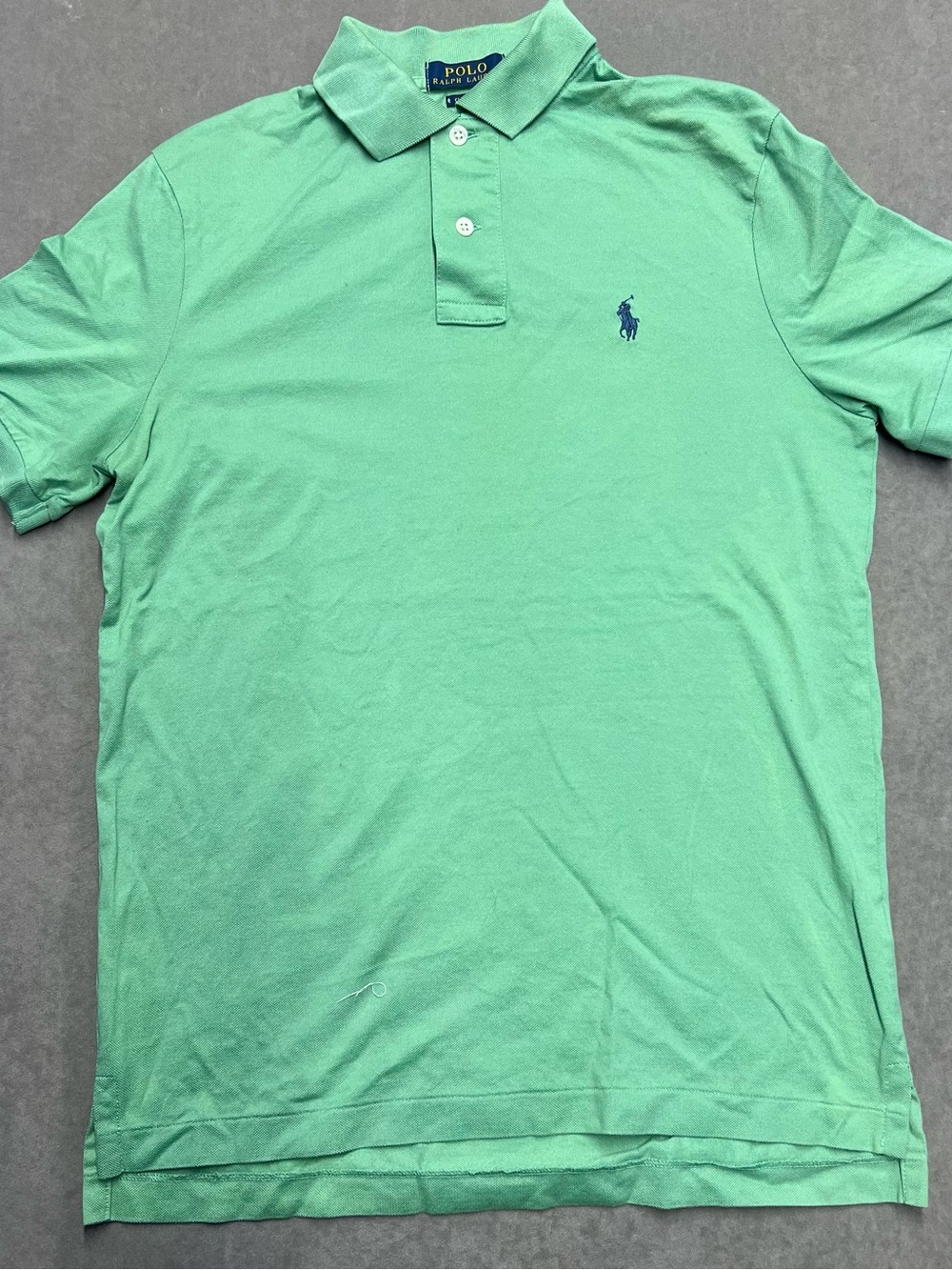 Ralph Lauren Boys' Seafoam Green Polo with Navy Pony